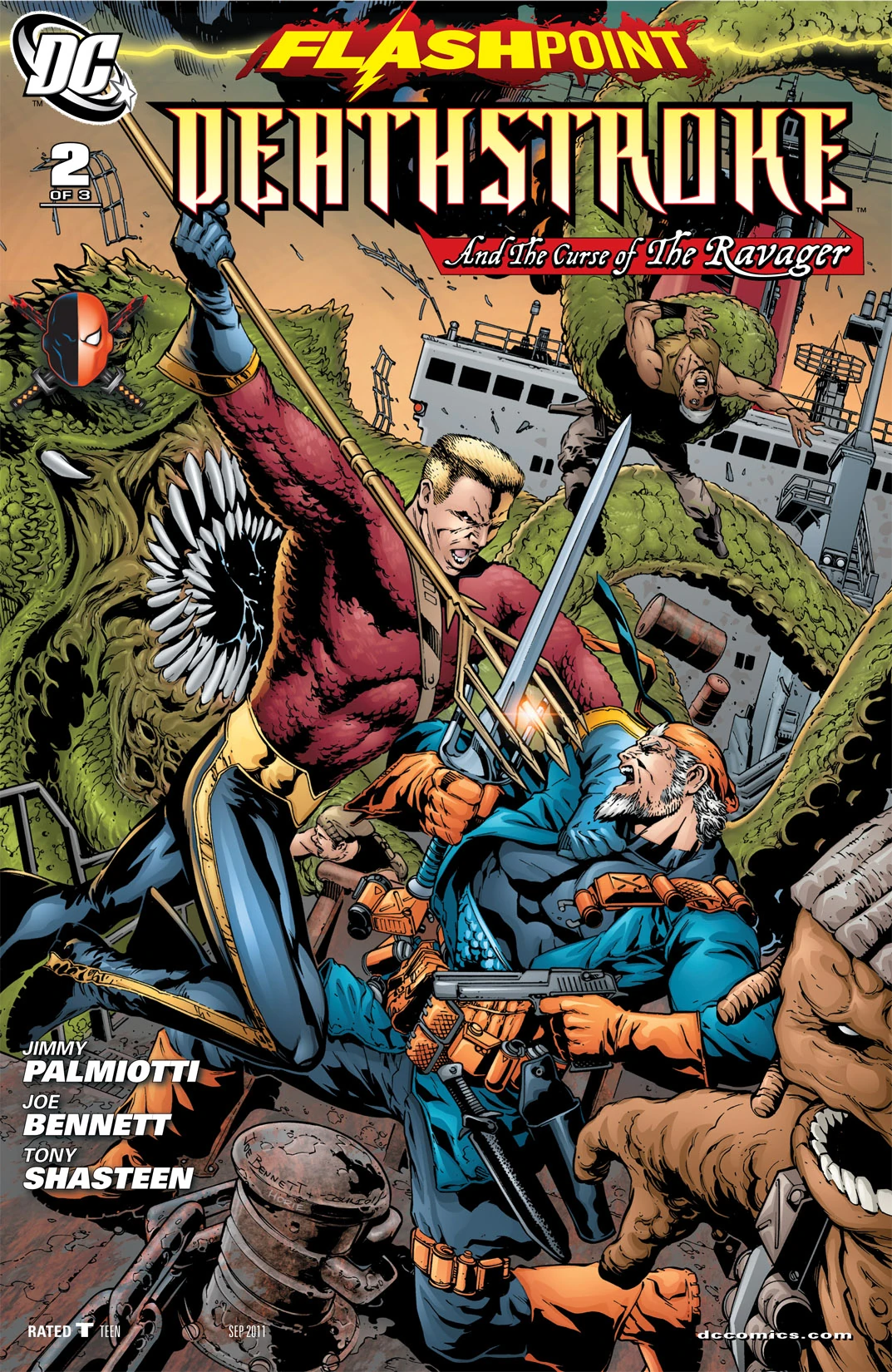 Flashpoint: Deathstroke & the Curse of the Ravager #2 (DC, 2011 — Cover A) cover